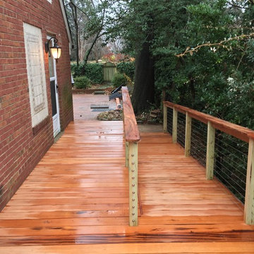 Tigerwood Ramp with Cable Railing