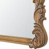 Vintage style vanity wall mirror, antique gold finish
