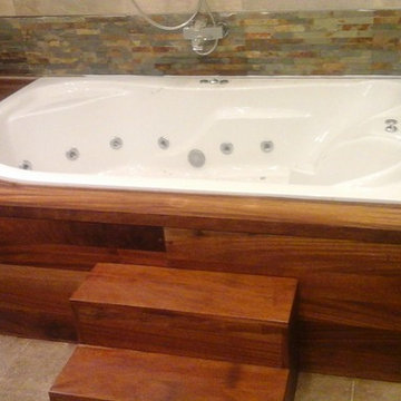 jacuzzi cladding with Teak wood