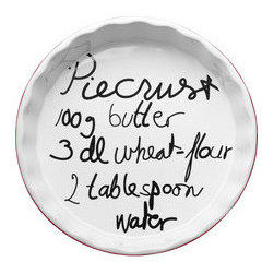 Pie Crust Recipe Plate - Cookware