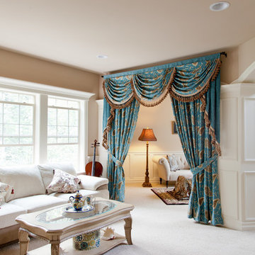 Valance curtains with swags and tails by celuce.com