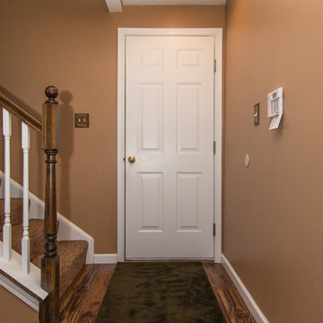Finished basement with exercise area and small bath in Wexford, PA