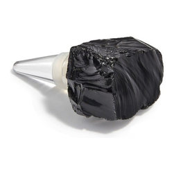 Lia Bottle Stopper-Obsidian - Products