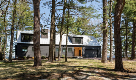 Houzz Tour: Modern Design Meets Local Character on Lake Champlain