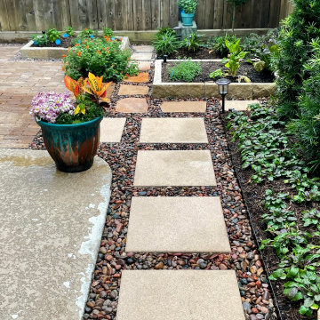 Pathways and Blooms- A Backyard Transformation
