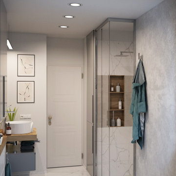 Render per una proposta di ristrutturazione di un bagno