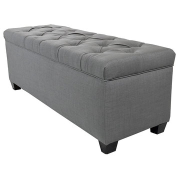 Multifunctional Storage Bench With Removable Small Shoe Divider, Grey