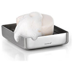 Blomus - Blomus NEXIO Soap Dish Holder - Stainless steel soap dish -Nexio by blomus features a slat design which allows bar soap to dry quickly. This soap dish comes in either matt or polished finish.  Surplus water will drain through the bars which can easily be removed for cleaning.  4'' x 3 1/8'' x 7/8''.