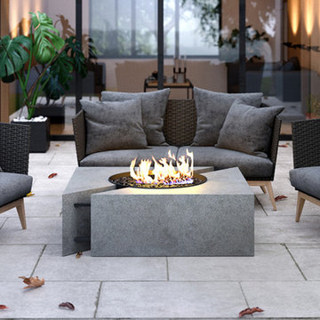 Chaos Square Concrete Fire Pit