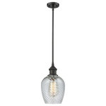 Innovations Lighting - Salina 1-Light LED Pendant, 5", Oil Rubbed Bronze, Glass: Clear Spiral Fluted - A truly dynamic fixture, the Ballston fits seamlessly amidst most decor styles. Its sleek design and vast offering of finishes and shade options makes the Ballston an easy choice for all homes.