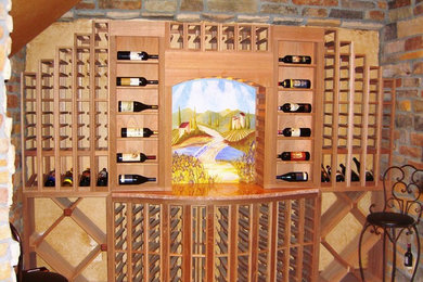 Inspiration for a timeless wine cellar remodel in Denver