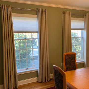 Grommet Top Draperies on Decorative Drapery Rods