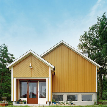 Gul träfasad