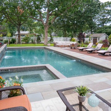 Falmouth PermaCrete Vinyl Liner 18'x44' w/ hot tub