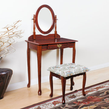 Queen Anne Vanity Set, Cherry