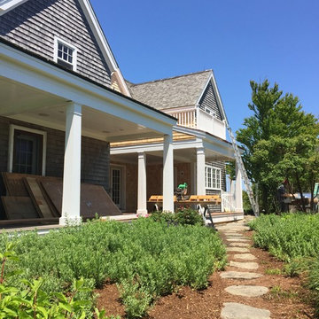 Nantucket first and second floor porch and decks