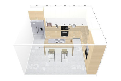 Kitchen Sample 1. Use Online Planner by Prodboad to design and quote.