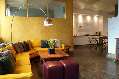 Living room - contemporary living room idea in New York