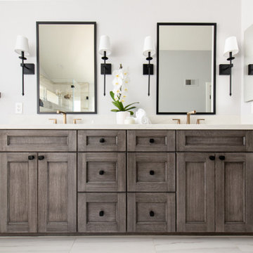 Bathroom Remodel with Dual Vanity and Renner Style Cabinetry