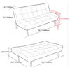 71" Sleeper Sofa Bed Velvet Upholstered Convertible Couch, White