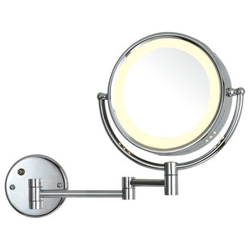 Ucore 8.5" Wall-Mounted 5X Magnifying Makeup LED Mirror