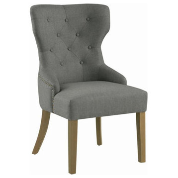Wood Dining Side Chair, Gray Finish
