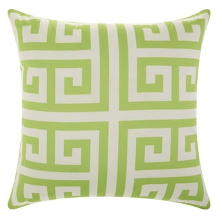 Waverly Solid 20 inch x 20 inch Ocean Indoor/Outdoor Throw Pillow