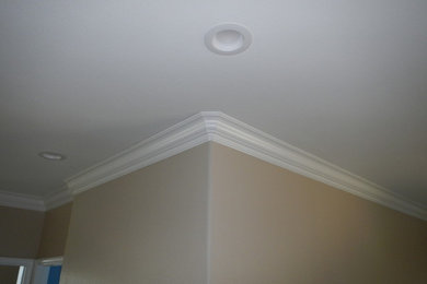 Example of a mid-sized trendy hallway design in Other with beige walls