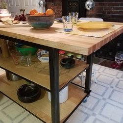 Custom Handcrafted Kitchen Island - Kitchen Islands And Kitchen Carts