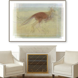 Hopping Kangaroo Artwork - Fine Art Prints