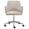 Sunny Pro Office Chair, Beige Velvet With Chrome Base