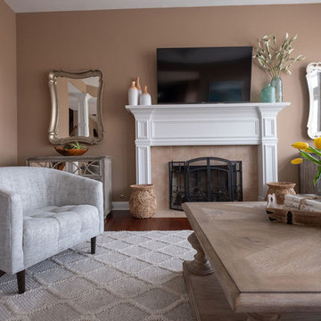 California Chic Style Living Room and Office