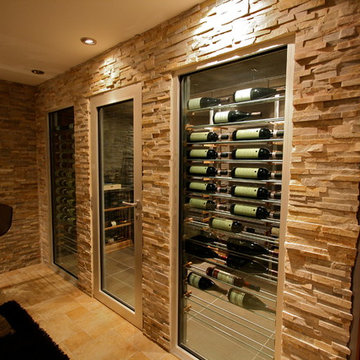 Millesime racks in the wine cellar -1-