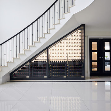 Under-stair wine wall