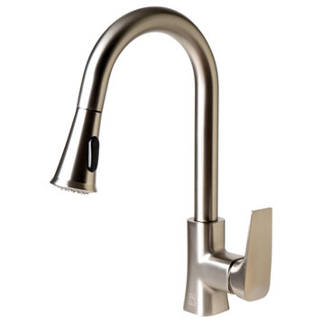 ALFI brand ABKF3889 1.8 GPM 1 Hole Faucet Pull-Down Kitchen - Brushed Nickel