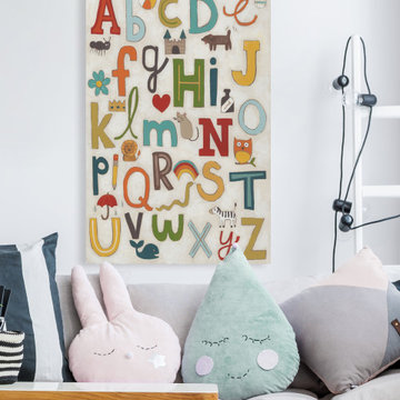 "Alphabet Soup" Painting Print on Wrapped Canvas