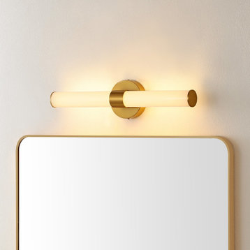 Brooks 20.13" 1-Light Iron Integrated LED Vanity Light, Brass Gold