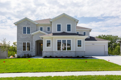 Example of a minimalist exterior home design in Omaha