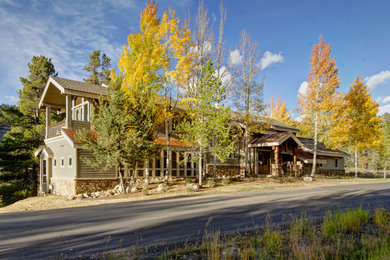 Example of a mountain style exterior home design in Denver