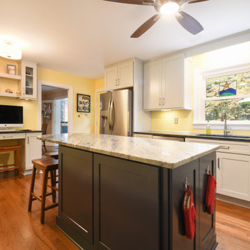White and Blue Kitchen Design Richmond, VA