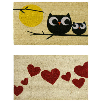 Love Themed Doormats, Set of 2