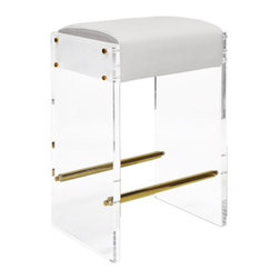 Worlds Away - Worlds Away Indy Acrylic Stool - Bar Stools And Counter Stools