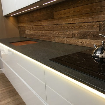 Glass Door Modern Kitchen