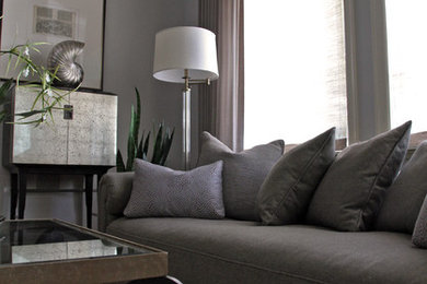 Example of a large eclectic living room design in Vancouver