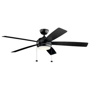 Kichler 60" Starkk LED Ceiling Fan 330180SBK - Satin Black