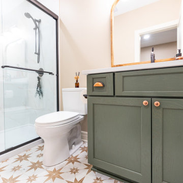 Basement Remodel with Family Room, Craft Studio, and More