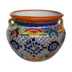 Medium Multicolor Talavera Ceramic Pot