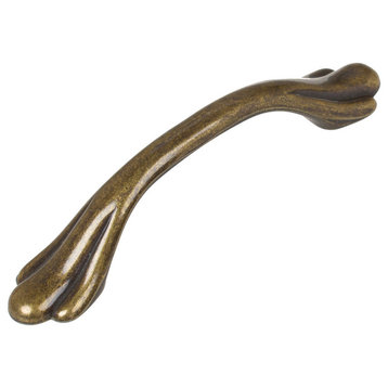 3" Center Classic Paw Cabinet Hardware Pull, Set of 10, Antique Brass