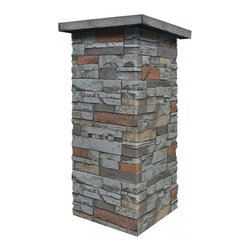 C135-DURANGO STACKED STONE VENEER COLUMN WRAP (CAPS SOLD SEPARATELY) - Wall Panels