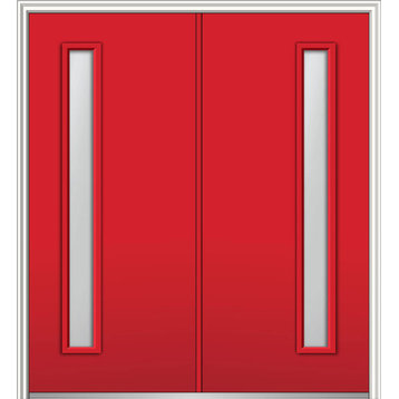 Clear Low-E 1-Lite Steel Double Door 66"x81.75" Right Hand In-swing